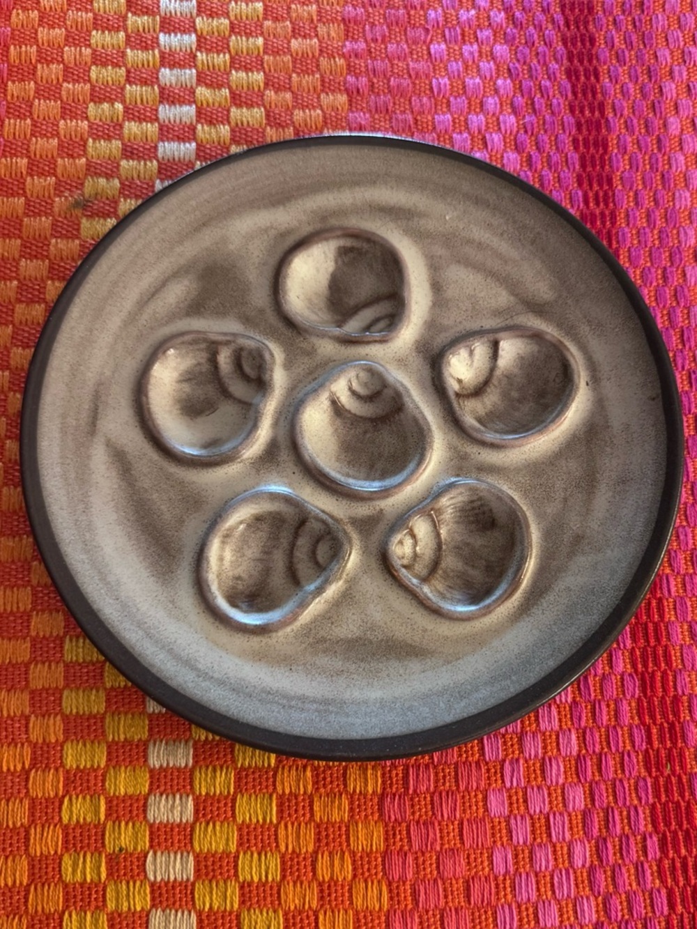 Niderviller French escargot plate, 8 1/4 inches, new unused